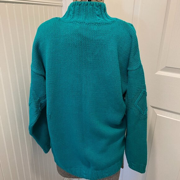 VTG KELLY GREEN RAMIE AND COTTON SWEATER SIZE M BY CASUAL CORNER - Picture 4 of 9